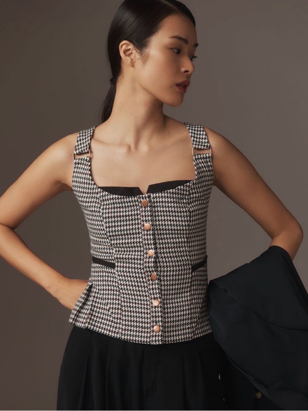 Anthropologie Maeve Peplum Vest